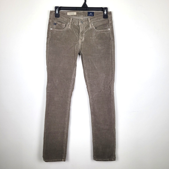 AG Adriano Goldschmied Womens 26P The Stevie Slim Straight Leg Corduroy Pants - Picture 1 of 6